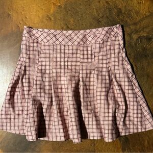 Pink Plaid A-Line Skirt schoolgirl grunge preppy